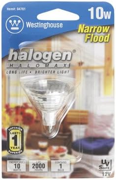 Westinghouse 04761 Halogen Light Bulb, 10 Watts, 12 Volts