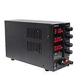  Wisamic Labornetzgerät Variable DC Netzgerät Stabilisiert 0-30V 0-10A 300W LED Digitalanzeige Labornetzteil Netzteil Regelbar AC 115V/230V 50/60H NPS3010W Spannung & Strom Doppelausgang