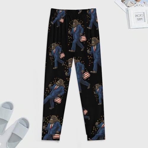 Sasquatch Bigfoot For Presidents Breathable Mens Pajama Pants Lounge Sleep PJ Bottoms Sleepwear Jogger3