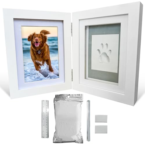 Green Pollywog Paw Print Hinged Photo Frame with Clay Print Kit