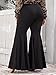 Floerns Women's Plus Size Flare Leg Palazzo Party Club Bell Bottom Pants Black 3XL