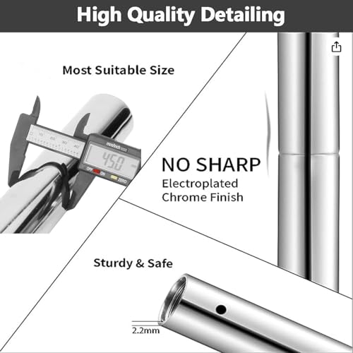 image for PRIOR FITNESS Professional Dance Pole, 45mm Dance Pole Set, Adjustable