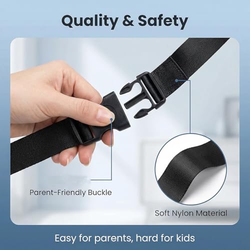 Abschnallschutz für Kindersitze mit Brustgurt Clip, 2er-Set Gurtsicherung, Verhindert Verschieben des Gurtes, Sicherheitsgurt Schnalle für Autositze, Kinderwagen, Kinderhochstühle und Fahrradsitze