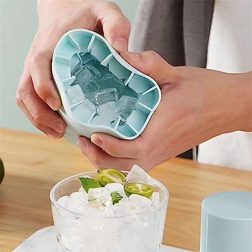 Bandeja para cubitos de hielo en silicona gris con sistema de congelación rápida. 8
