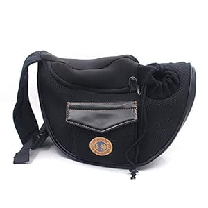 PETCUTE Draagtas voor honden, hondentas voor kleine honden, draagbaar, handen vrij, hondendraagtas, puppy’s, ademend, mesh, transporttas, 9 kg, zwart