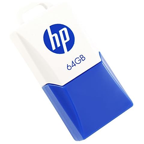 HP V160W 64 GB USB Flash Drive - Blue/White Cover