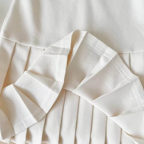 wodceeke Toddler Baby Girls Polo Dress Summer Sleeveless Pleated Tennis Dress A Line Playwear Sundress3