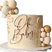 Acrylic Gold Oh Baby Cake Topper, Baby Welcome Party Cake Decoration Acrylic Cake Decoration for Baby Shower Gender Reveal Birthday Party Supplies