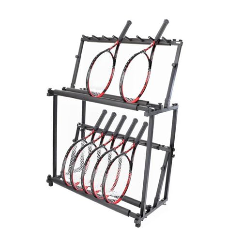 Support de rangement pliable pour raquette avec roulettes pour un transport facile
