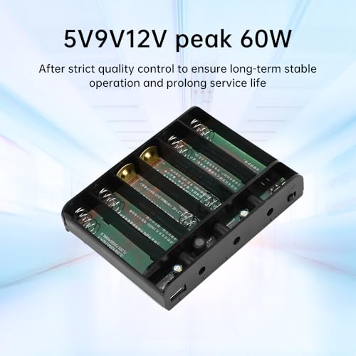 Image of diymore 18650 Battery Holder with Wire 18650 Battery Holder Case 5V /9V /12V Series DIY Battery Storage Box, Black Plastic Batteries Case for 18650 Battery