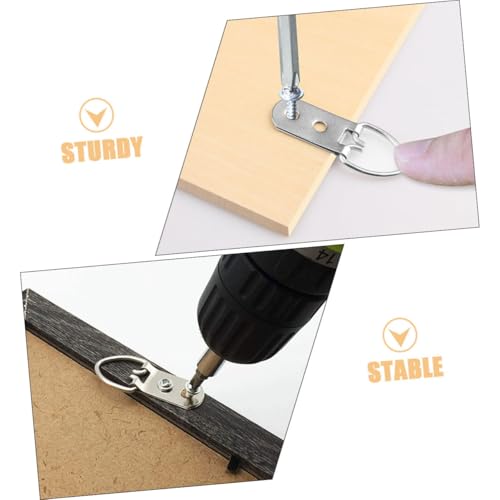 Image of Picture Hanging Hooks,Wall Image Hook,Pcs Heavy Duty D-Ring Picture Hangers Iron Artwork Hangers D-Hook Frame for Wall Decor Mounting Hardware