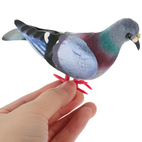 Pigeon artificiel réaliste gris pour déco de jardin - 5