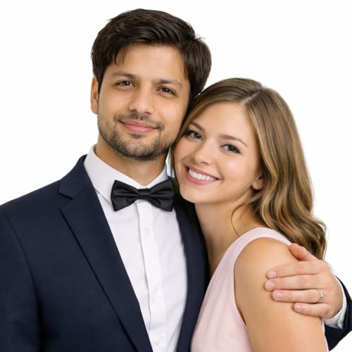 Image of Mens Classic Solid colour Bowtie 6pcs /12pcs Combo Pre-tied Satin polyester Formal tuxedo Bow tie Set For Boy Women and Men & Adjustable Length