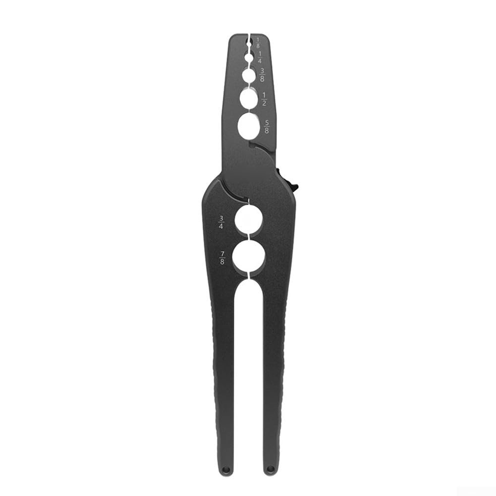 Pince de réparation pour tubes en cuivre CT-301 pour tuyaux de climatisation et de réfrigération - Alliage d'aluminium, outil de cintrage manuel de 7 tailles (/20,3 cm - 2,2 cm) (noir)