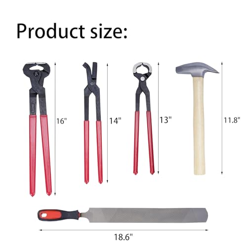 12pcs Professional Farrier Tools Farrier kit Horse shoeing Tools Farrier Supplies Farrier Tools for Horses Cattle Sheep and Donkeys - Image 3
