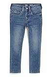 Skinny Jeans aus elastischem Jog Denim mit Washed-Effekten und angedeuteten Tragefalten.