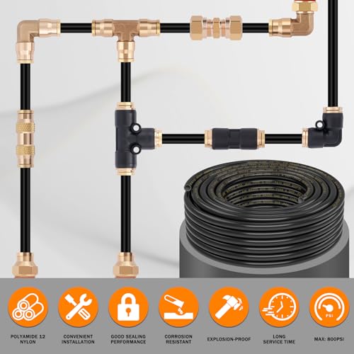 CheeMuii 100 FT 1/2" Double Layer DOT Air Line Premium PA12 Nylon 1/2 Pneumatic Tubing SAE J844 DOT Air Hose 31 Meter 1/2 Inch OD Pneumatic Air Tubing Pipe Hose Line by CheeMuii - Image 7