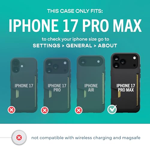 Image of Smartish - Leaf Me Alone - iPhone 17 Pro Max Wallet Case - Wallet Slayer Vol. 1 [Slim + Protective] Credit Card Holder - Fits iPhone 17 Pro Max