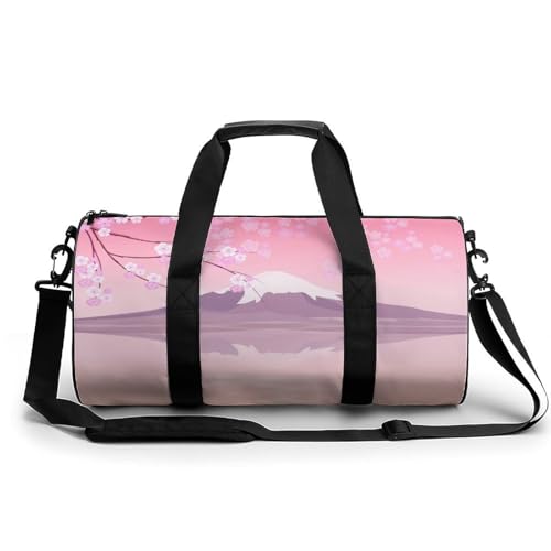 Sac de sport gym cerise japonaise 45x23x23cm duffel bag voyage