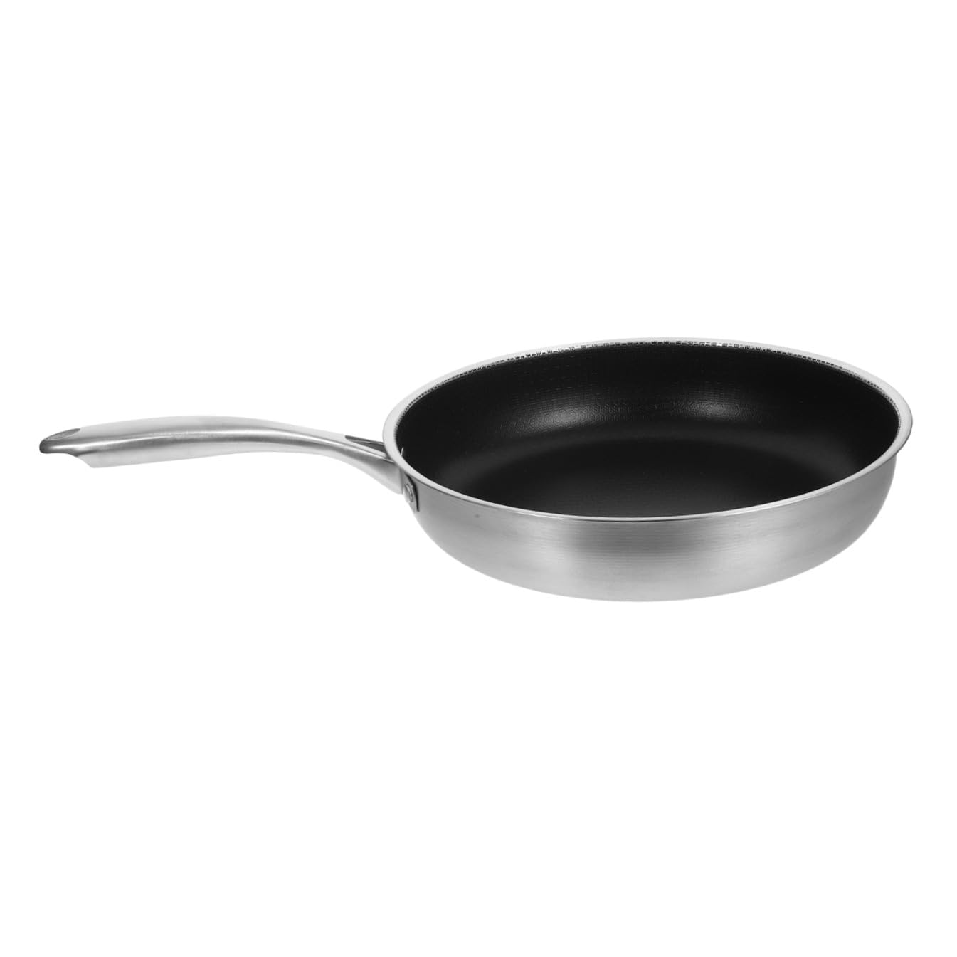 CANIGHT Padella in Acciaio Inossidabile Antiaderente Manico Ergonomico, Adatta per Cucine a Gas, Elettriche a Induzione, per Friggere Uova e Bistecche