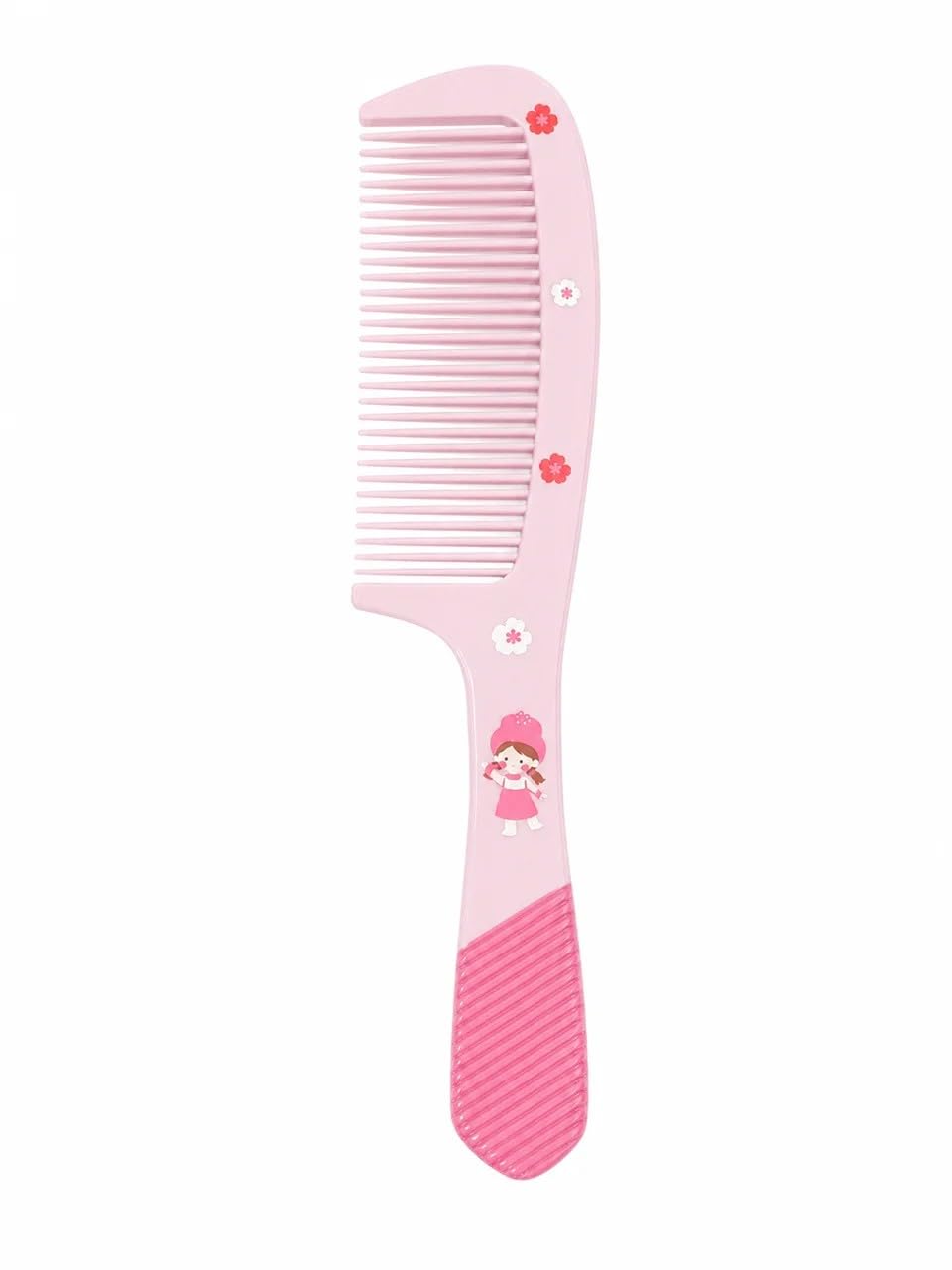 Feya Hair Comb for Girls And Women Wide Tooth Detangling Comb for Curly & Wet Hair Cute Cartoon Print Handle Styling Comb for Daily Hair Care & Travel For Kids (Pink)-image-24