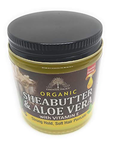 Organic shea butter and aloe vera strong hold hair pomade with vi…