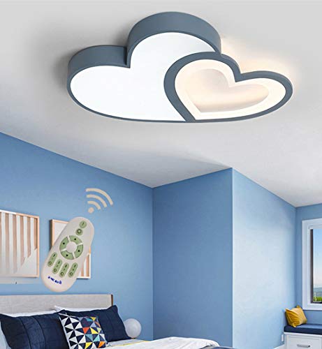 Plafonnier chambre enfant en forme de cœur dimmable avec télécommande