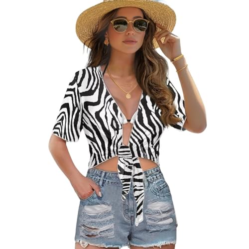 Women Sheer Shrug Chiffon Cardigan with Straps Short Sleeves Summer Bolero for Bathing Suit Beach Coverup