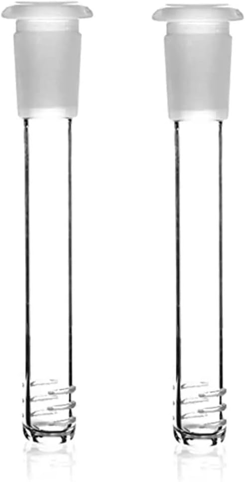 RORA 12cm Length 2pcs Glass Downstem Diffuser Adapter Diffused Down Stem for Glass Bong Glass Water Pipes