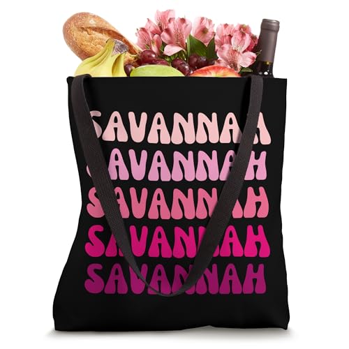Bolso tote minimalista con nombre Savannah miniatura 4