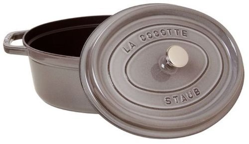 STAUB Cocotte en Fonte, Ovale, Ø 29 cm, 4,25 L, Gris Graphite