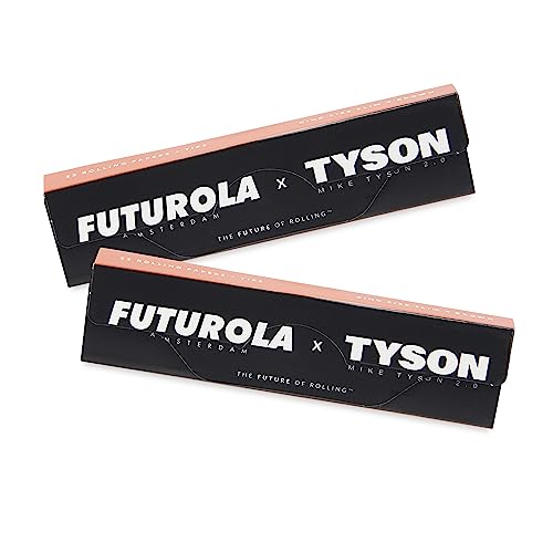 Futurola Rolling Papers with Tips - Mike Tyson Ranch Dutch Brown Rolling Paper with Filter Tips - 33 Papers and Tips per Pack - (King Size, 2)