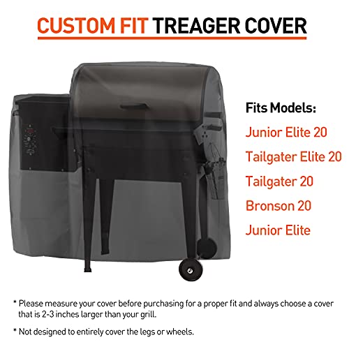 Arcedo Pellet Grill Cover Compatible For Traeger 20, Rec Tec Bullseye, Pit Boss Lexington, Waterproof Outdoor Full Length Smoker Cover, All Weather Protection Wood Pellet Grill Cover #TOP3