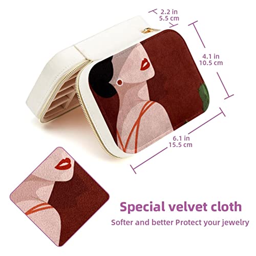 Mini boîte à bijoux portable et petit coffret de rangement velours