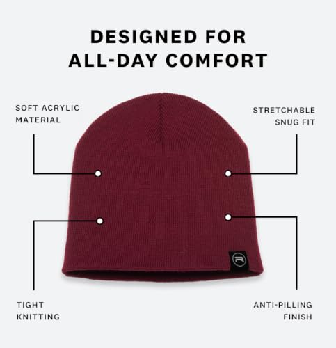 Image of Revony Evony Beanie Cap - Soft Knit Beanie Hat - Warm and Durable