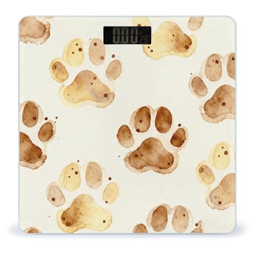 Báscula digital para cuerpo con diseño huella de perro miniatura 1