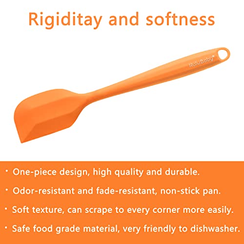 Permanent Replacement Silicone Spatula Set Of 6 With Seamless One-Piece Design Premium Rubber Spatulas Silicone Heat Resistant 600°F Set Orange #TOP2