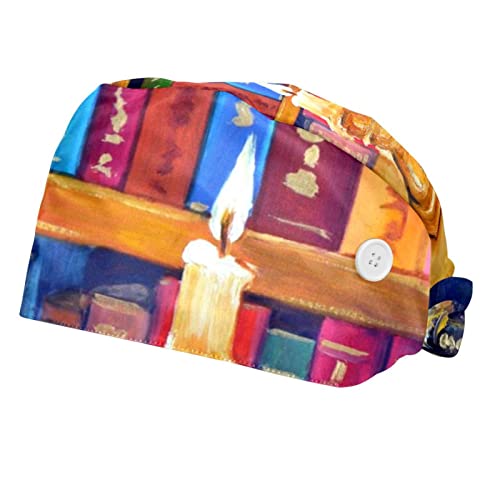 Lot de 2 bonnets de travail réglables avec bouton Motif cygne princesse sur fond rose, Multicolore 03, M/L