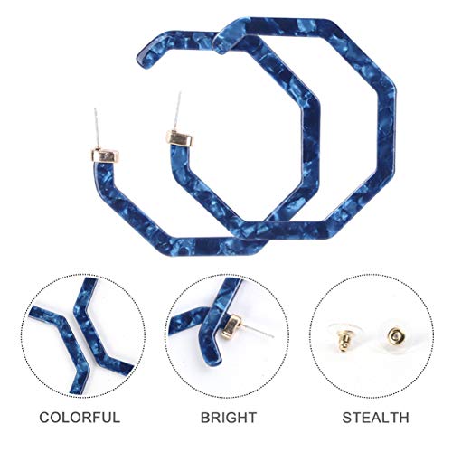 Boucles d'oreille en polygone acrylique pour femme style bohème