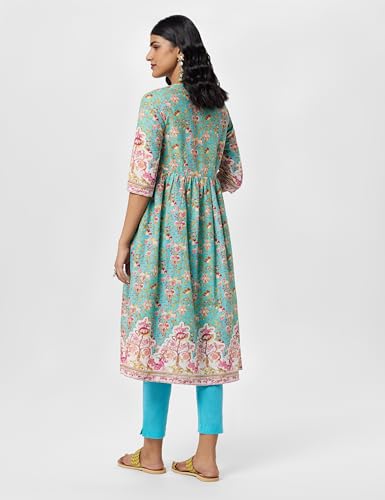 Image of BIBA Women Biba Women Cotton Regular Suit Set(SKDSKD8078E Pink S)