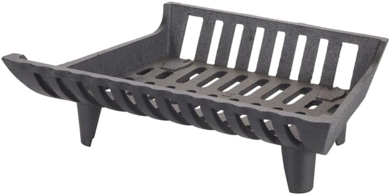 Flame Genie Heavy-Duty Cast Iron Fireplace Grate, 2" Clearance, 17"