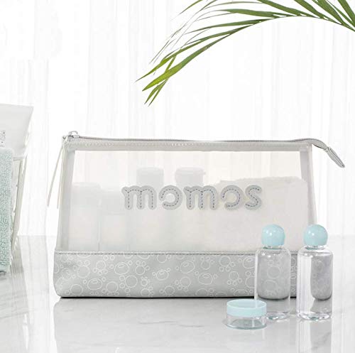 Travel Storage Makeup Bag Small Cosmetic Pouch Waterproof Toiletry Bag Women Portable Daily Storage Organizer Bag (Gray) #TOP1