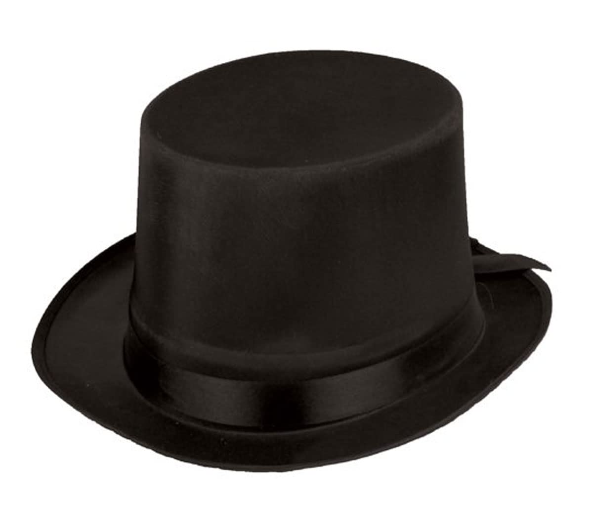 labreeze Satin Top Hat with Band Adults Victorian Fancy Dress Dance Theatre Stage Show Hat (Black)