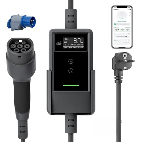 dé Carichino Auto Elettrica APP 3,7kW 20m 6–16A, Caricatore Auto