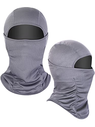 3 Pieces Ski Mask Balaclava Full Face Mask For Men Women Windproof Balaclava Sun Protection Breathable Face Cover (Black, Gray, Rose Red, Plus Size) #TOP4