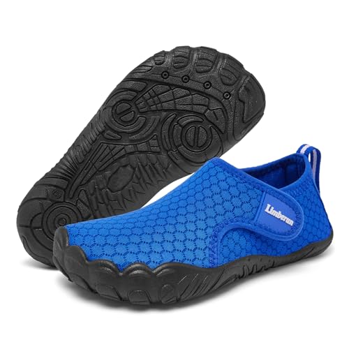 Limberun - Limberun Kids Water Shoes for Girls Boys Swim Beach Shoes Kids Pool Shoes Kids Aqua Shoes for Kids Comfortable and Lightweight Water Shoes Kids Blue Big Kid 4