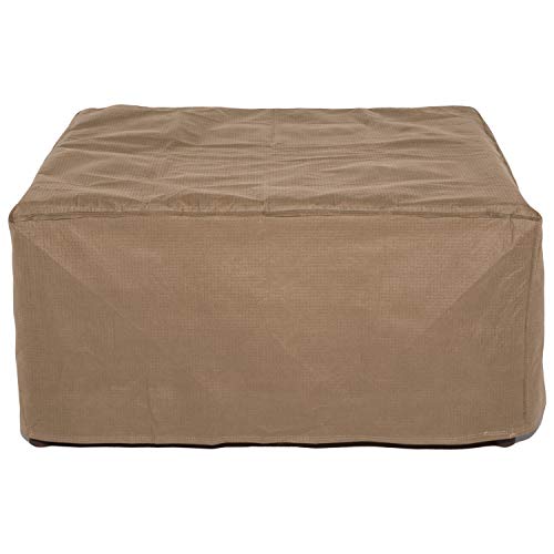 Duck Covers Essential Water-Resistant 26 Inch Square Patio Ottoman/Side Table Cover, Outdoor Ottoman Cover