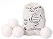 Wool Dryer Balls by MarvelousRule, 6 Pack XL Organic Wool, Non-Toxic, Reusable, X-tra Large. Reduces Drying Time and Chemical Free. Natural Fabric Softener(White）