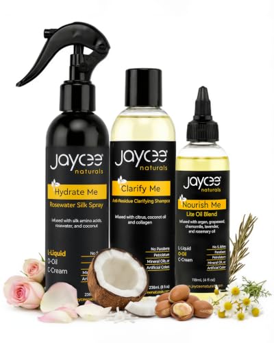 Jaycee Naturals 3-Step Loc Maintenance Kit - Clarify Weekly, Hydrate Daily & Seal Moisture |...