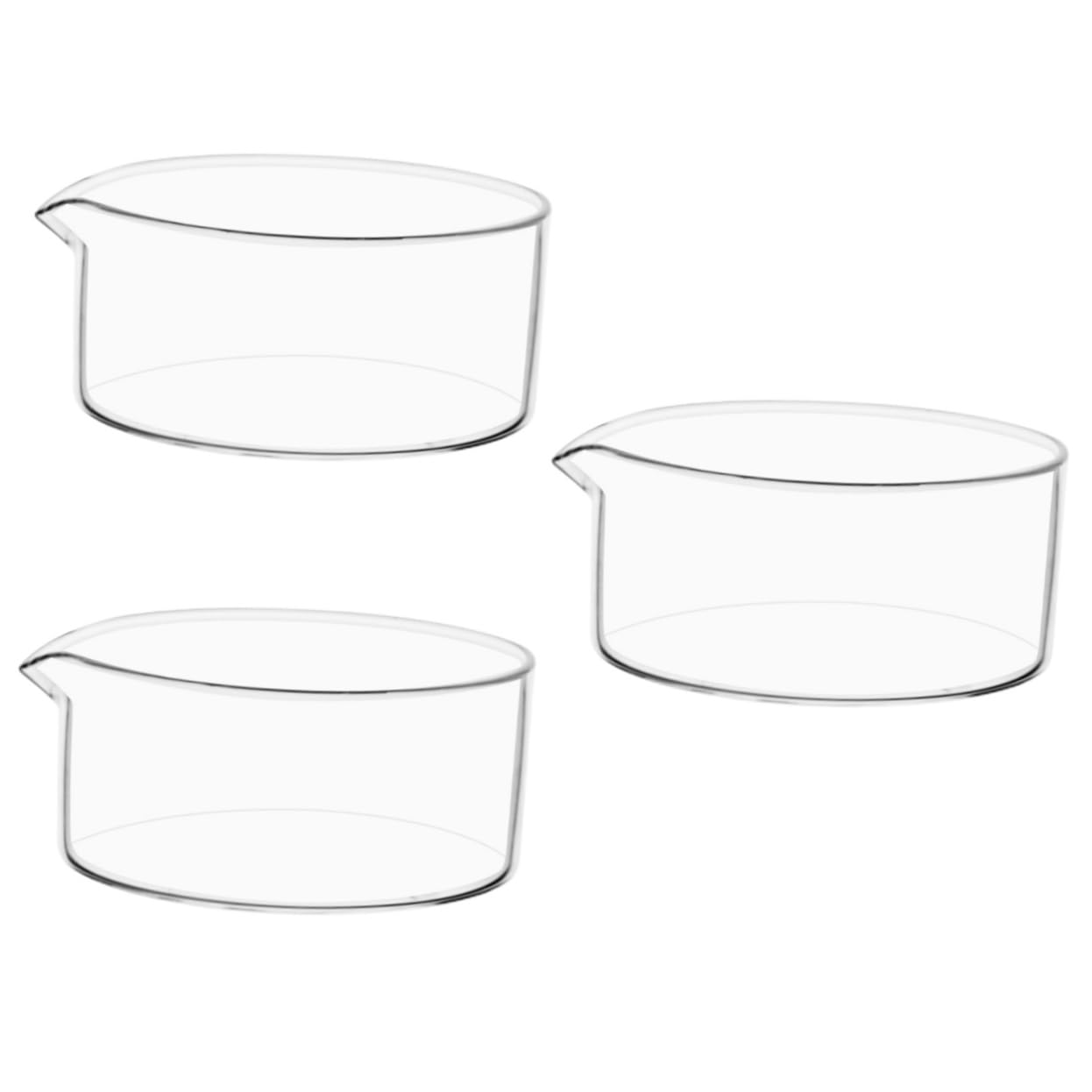 3 Stück Glas-Kristallisationsschale Labor-Petri-Labs Verdunstungsbecken Mischschale Schüssel Kristallisationskultur-Auslauf Zubehörschalen Die Werkzeuge Laborschale